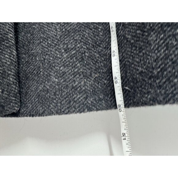 Vintage Forecaster of Boston 12 Gray Coat Cashmere Velvet Collar Herringbone Woo - Picture 11 of 15